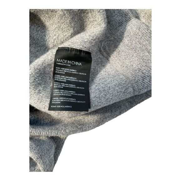 Club Monaco Women’s Gray 100% Wool Long Sleeve Pullover Sweater Size Small - Picture 5 of 12